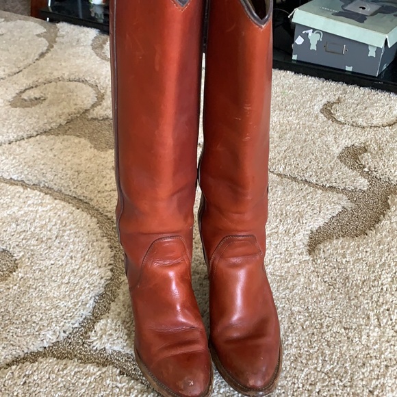 Frye boots Vintage 1970s cognac authentic leather - Picture 5 of 11